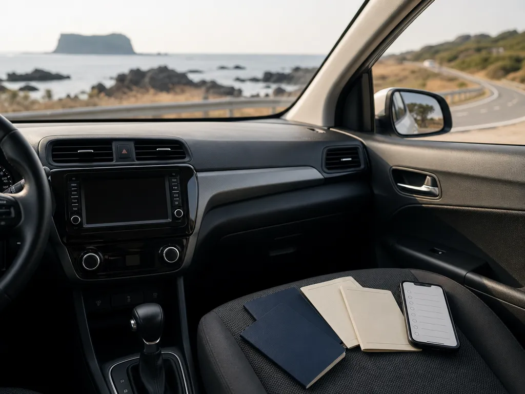 Documentos dentro de un coche