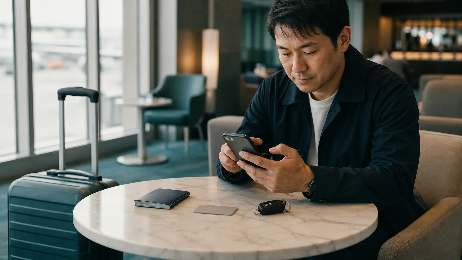 Mobile phone and travel documents